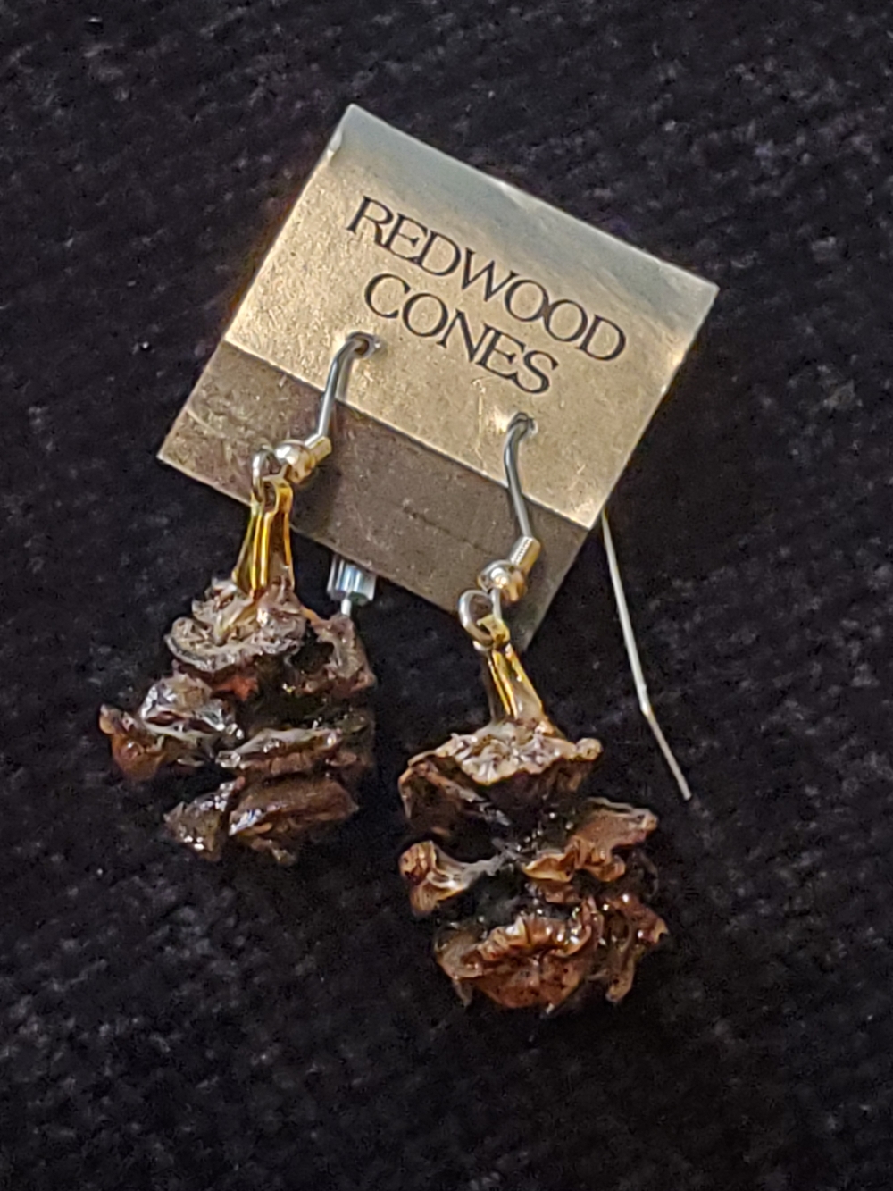 Brown Redwoods Baby Pinecone Drop Earrings - Women Jewelry